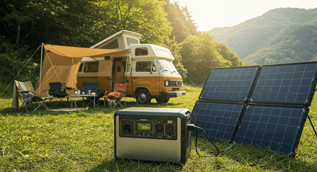 Best portable power station for camping 2025 powering various devices in outdoor settings.