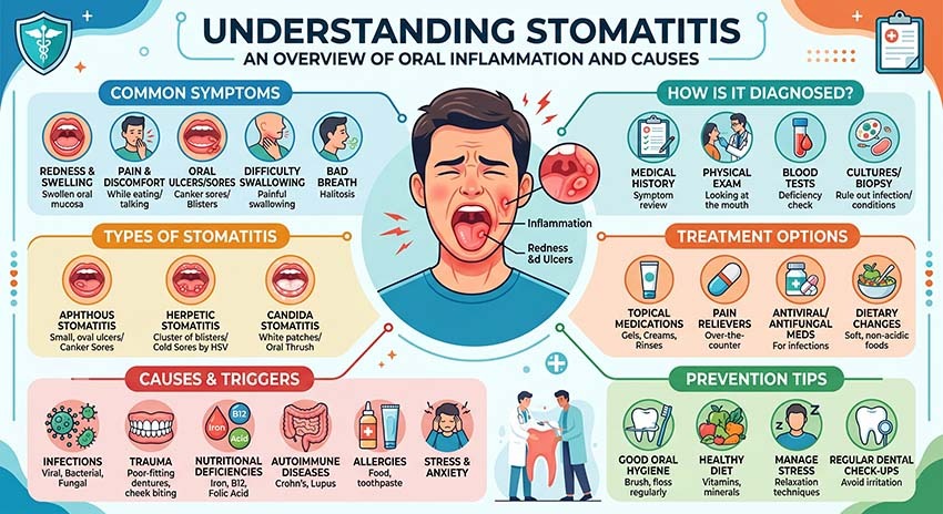 understanding stomatitis and overview of oral inflammation and causes