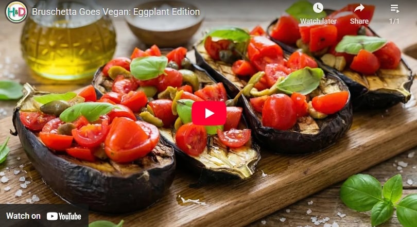 Video ricetta bruschetta di melanzane