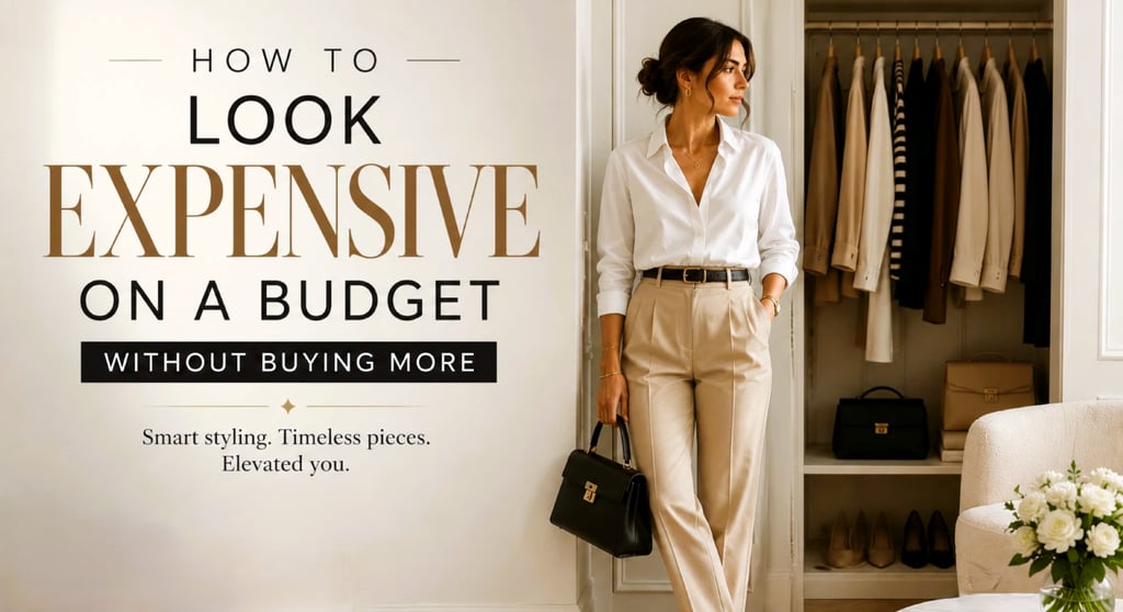 how to look expensive on a budget — neutral wardrobe styling