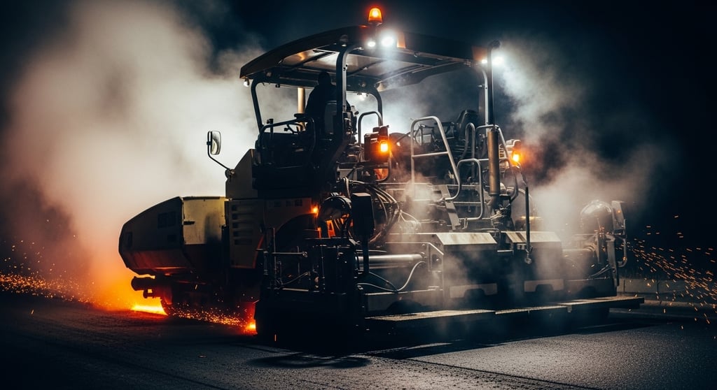 مقاول أسفلت في الدمام يقوم بأعمال سفلتة الطرق باستخدام معدات حديثة