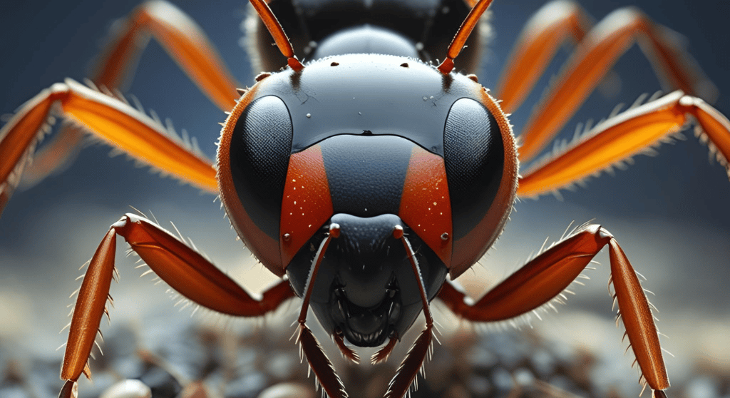 a close up of an Ant