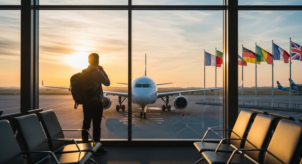 a man standing in front of a plane