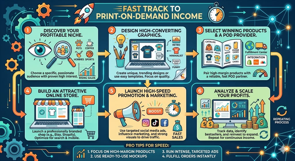 How to Earn Fast Income With Print-on-Demand