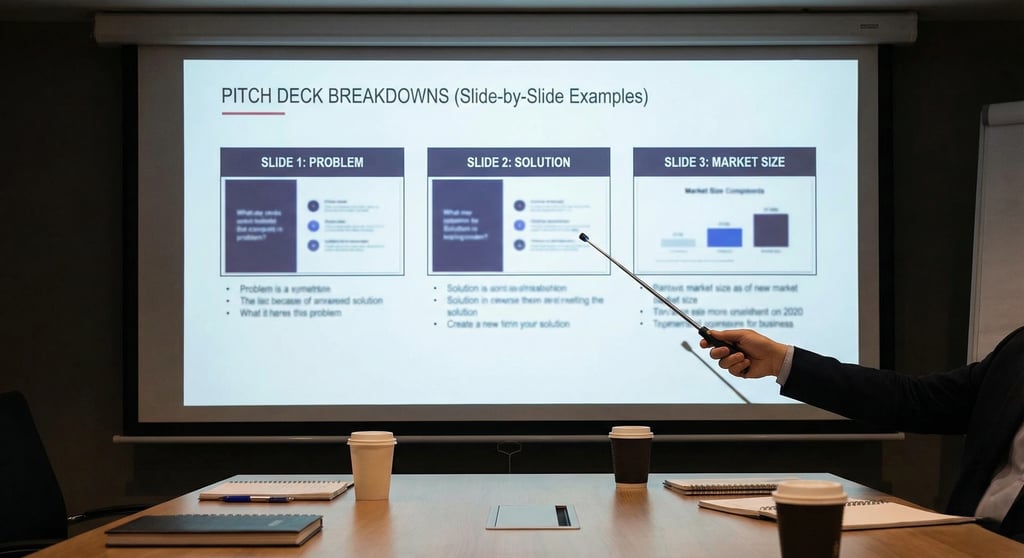 Slide-by-slide pitch deck breakdown presentation