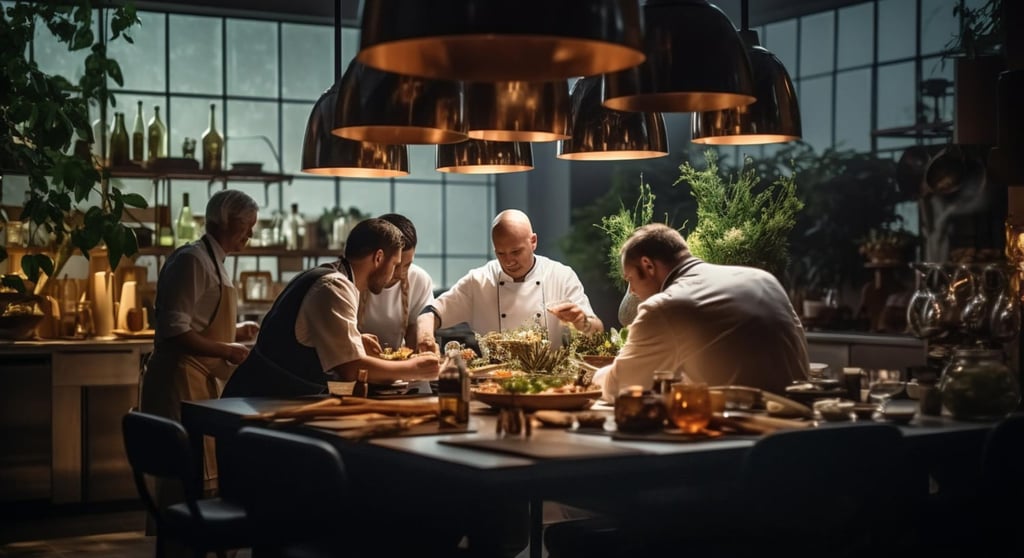 Equipe de marketing planejando estratégias para produtos alimentícios