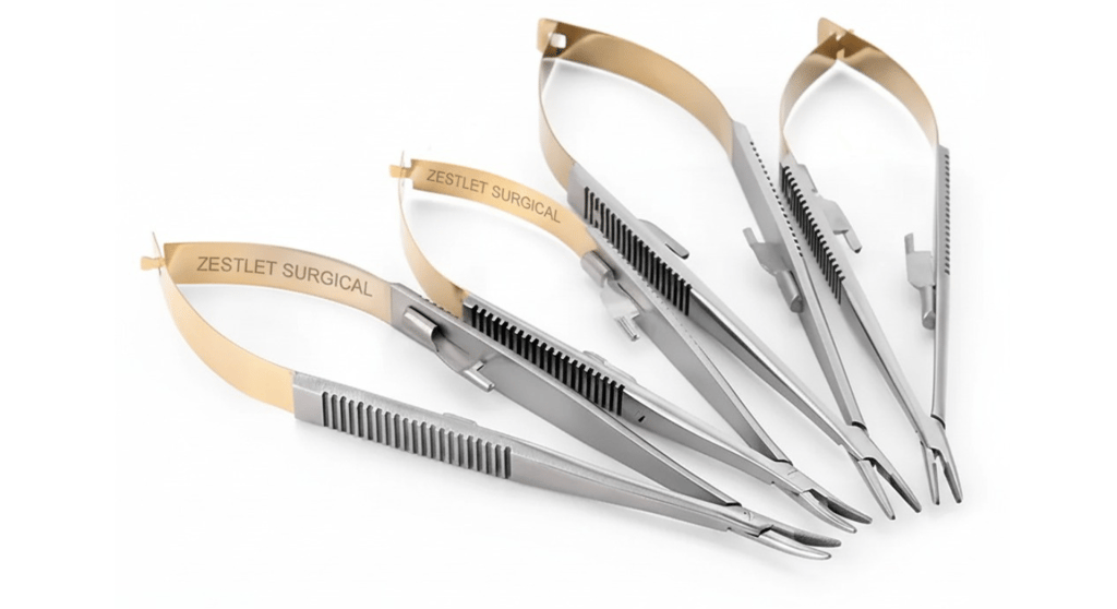  High-Quality Dental Instruments: 14cm/16cm Straight/Curved Needle Holders, Forceps, and Tweezers