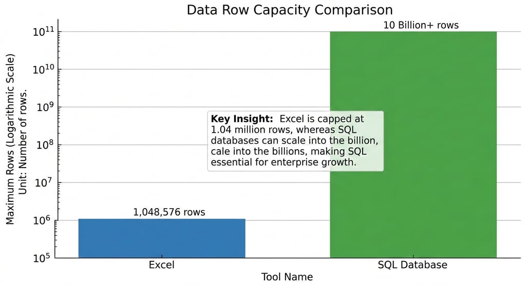 Data Row Capacity Comparison