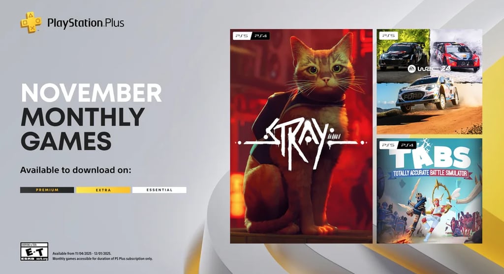 Stray lidera a lista de jogos da PS Plus em novembro de 2025