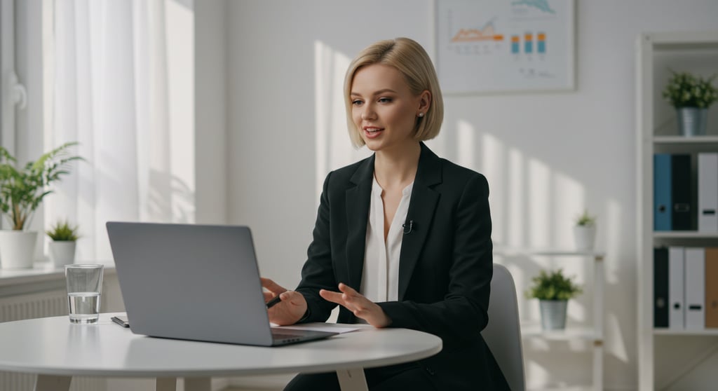 a professional on a virtual mock interview 