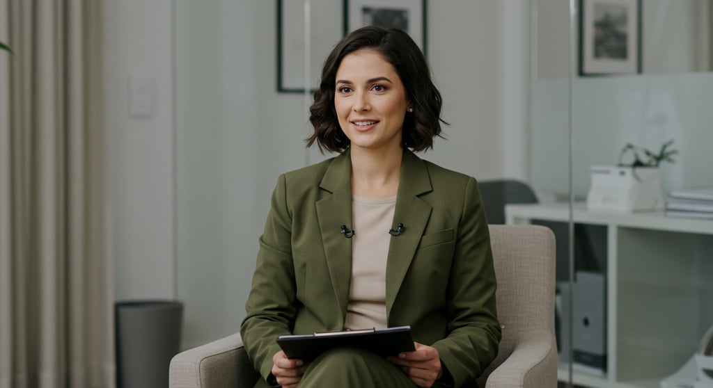 Professional mock interviewer woman