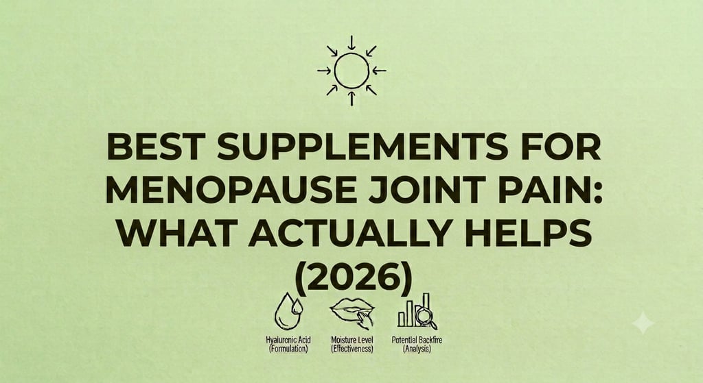 Best Supplements for Menopause Joint Pain What Actually Helps (2026)