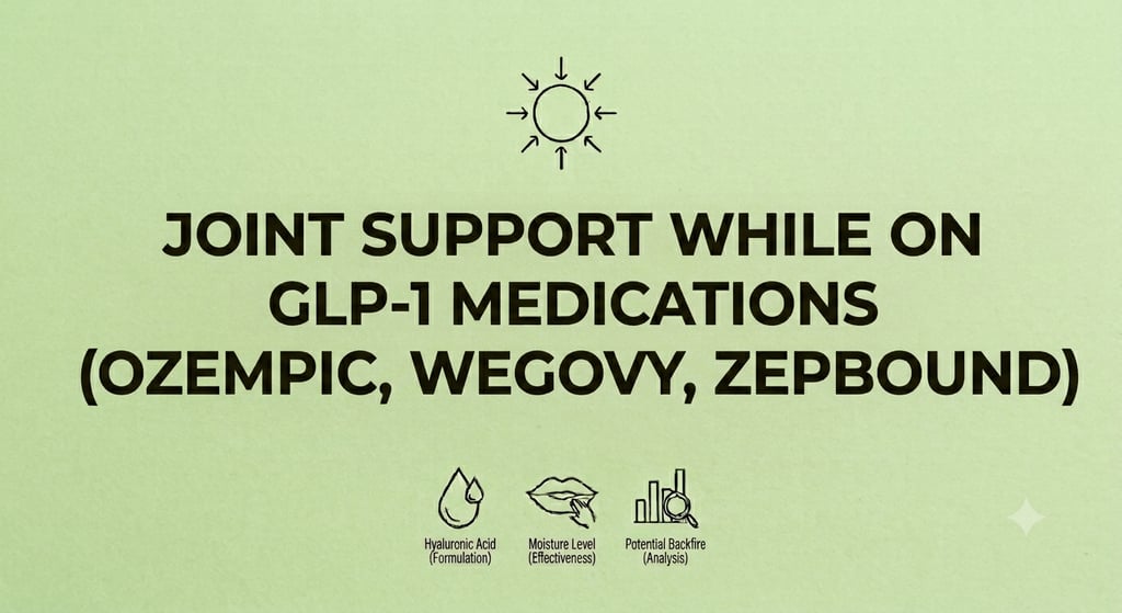 Joint Support While on GLP-1 Medications (Ozempic, Wegovy, Zepbound)