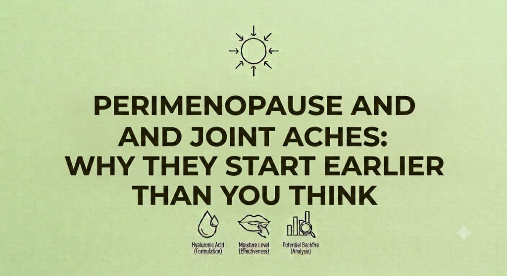 Perimenopause and Joint Aches Why They Start Earlier Than You Think