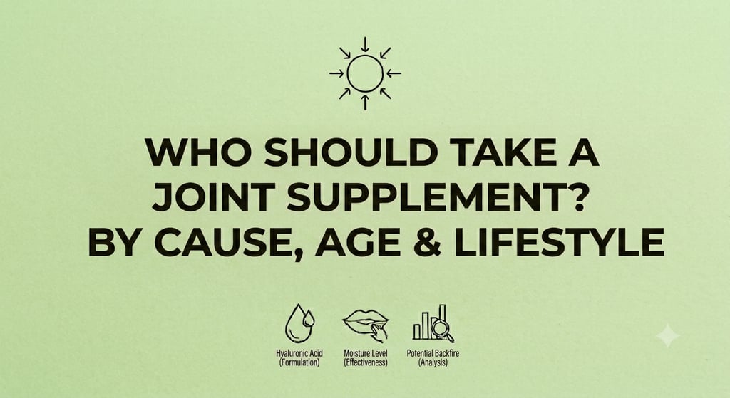 Who Should Take a Joint Supplement By Cause, Age & Lifestyle