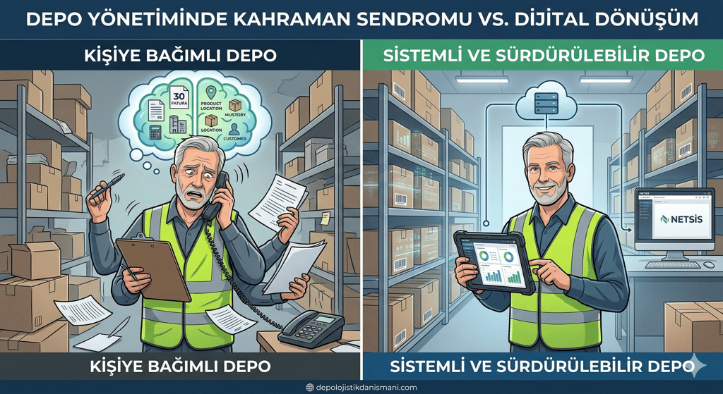 Depolarda kahraman sendromu yerine WMS ve el terminali ile dijital dönüşüm ve operasyonel verimlilik.