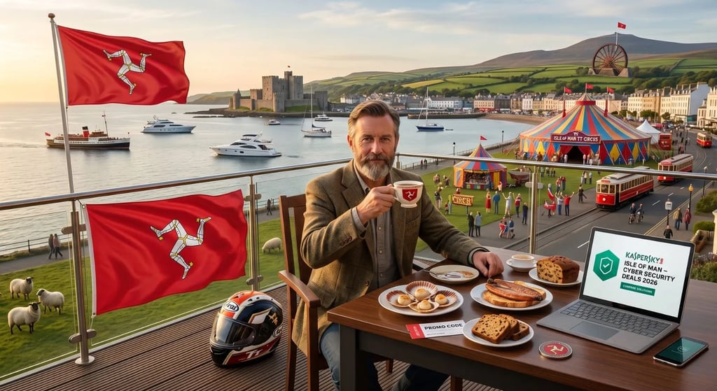 Kaspersky Isle of Man: Manx kippers and TT race view from a terrace with cybersecurity deals