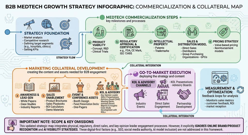 B2B medtech commercialization roadmap: strategy, marketing collateral, go-to-market, and measurement