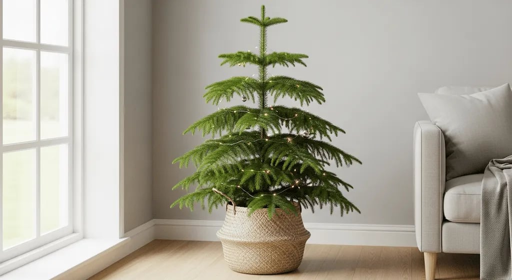 El Clásico pino de Norfolk, ese que todos adornamos en navidad y que es muy duradero