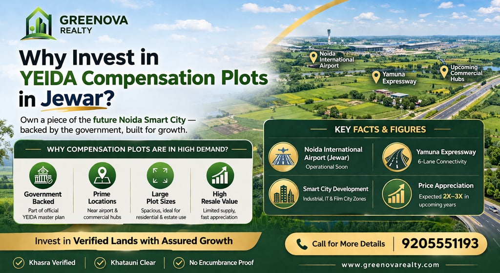 Investment guide for YEIDA compensation plots in Jewar near Noida International Airport.
