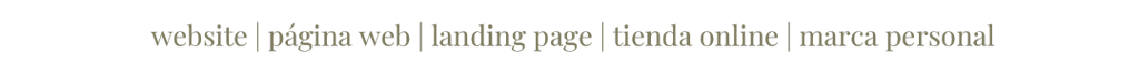 website, pagina web. landing page, tienda online, marca personal