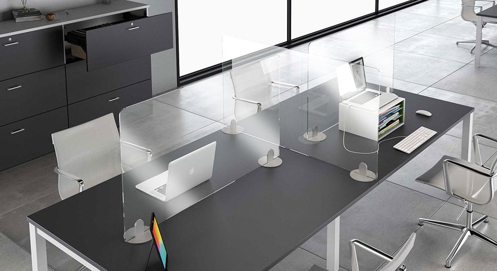 panneaux de séparation transparent 