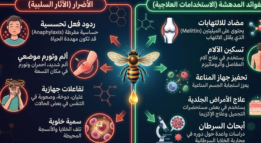 الطبيعة المزدوجة لسم النحل : الأضرار والفوائد المدهشة
