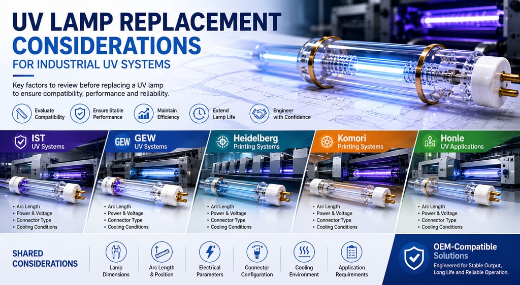 Engineering review considerations for industrial UV lamp replacement projects and system compatibility assessment