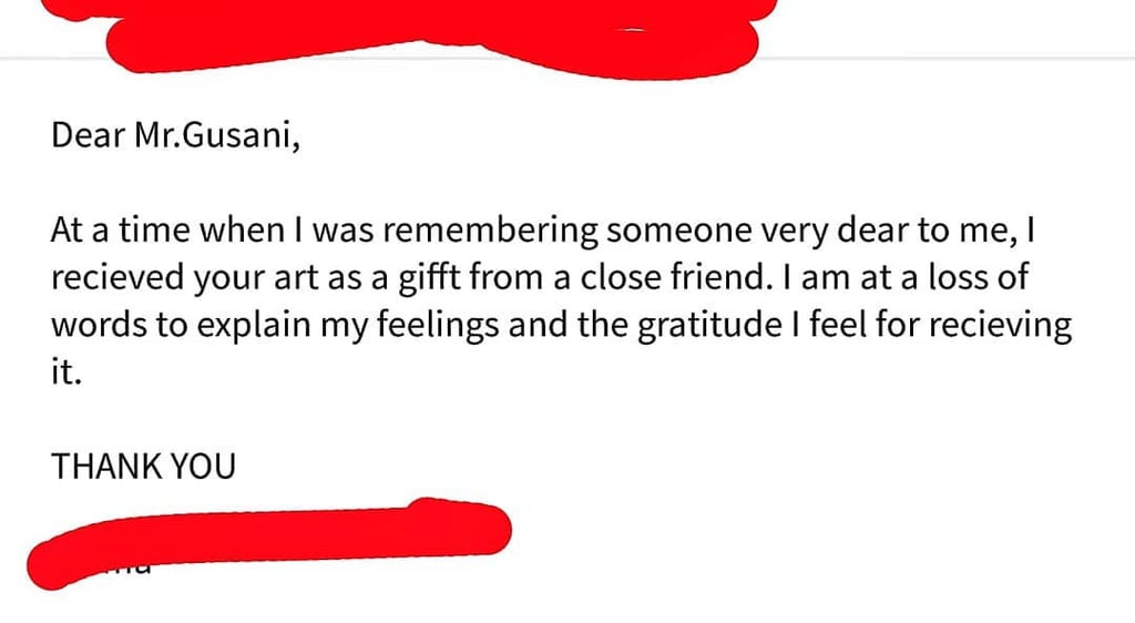 Prtrait art review from a client and patron