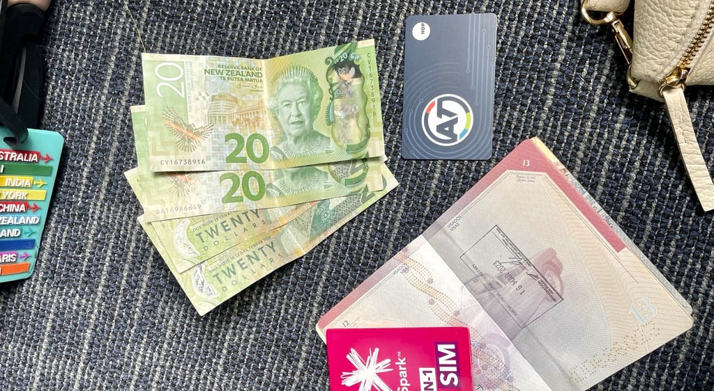 Tarjetta SIM, billetes y tarjeta de transporte Nueva Zelanda