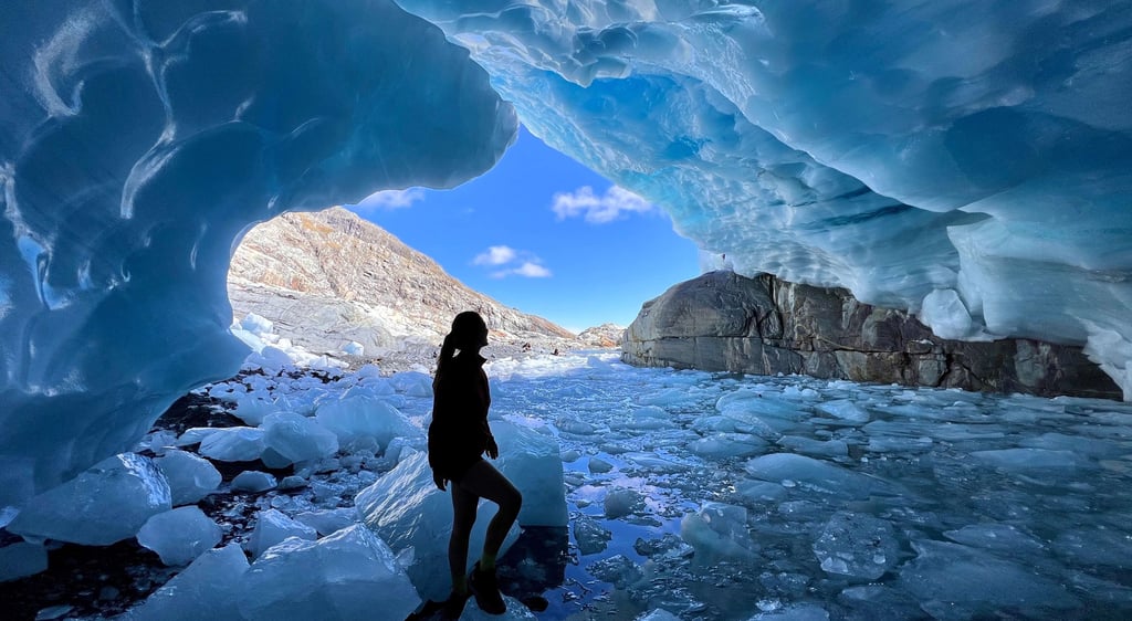 Interior del glaciar brewster
