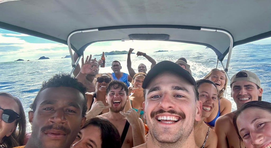 Backpackers en las islas Mamanuca