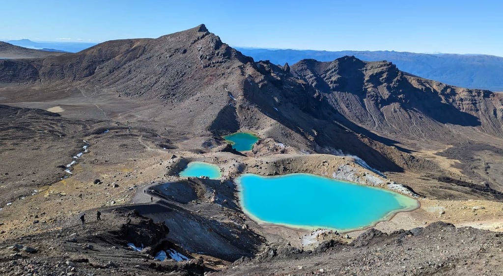 Los lagos del Tongariro Alpine Crossing