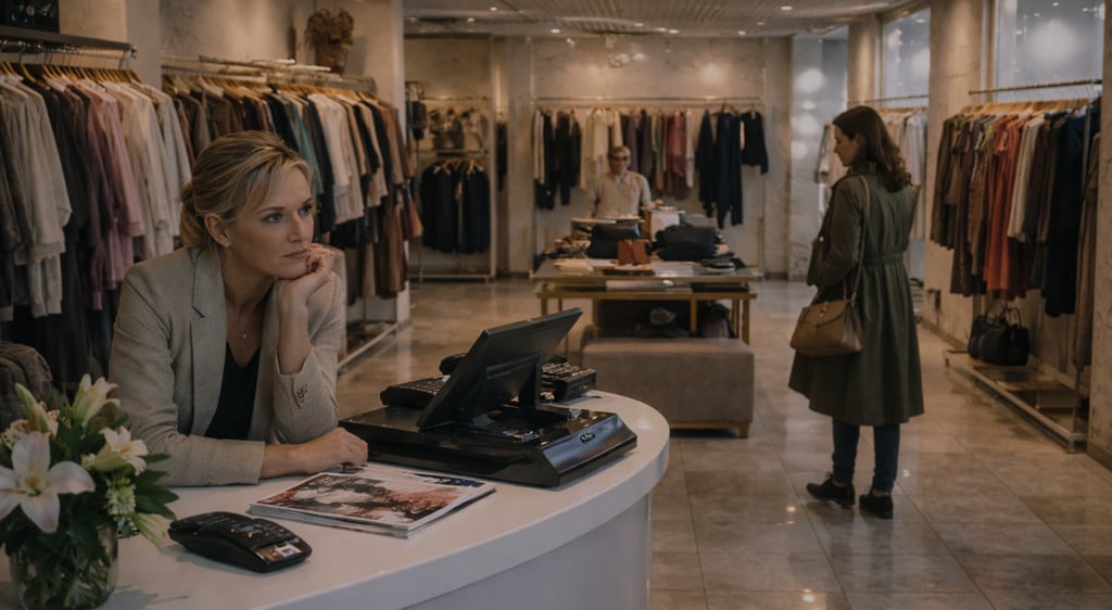 directrice magasin qui s'ennuie