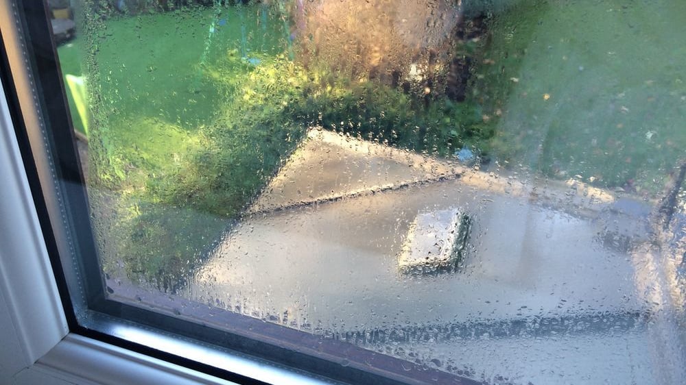 misted sealed unit in window