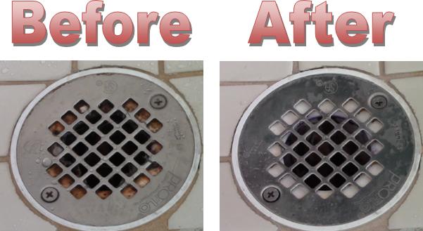 pressure washing tile grout shower drain