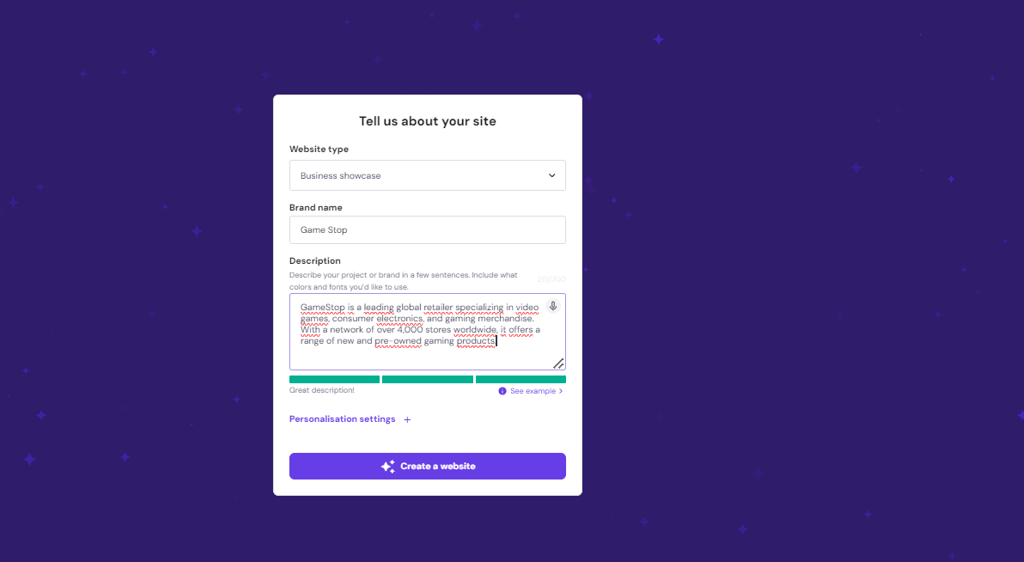 tell us about you site