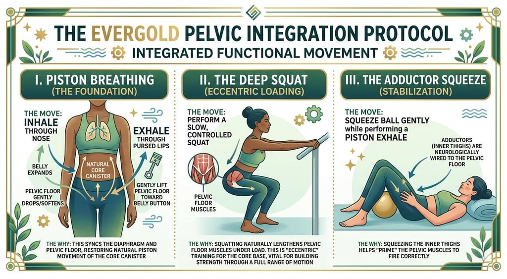 Pelvic exercises infographic