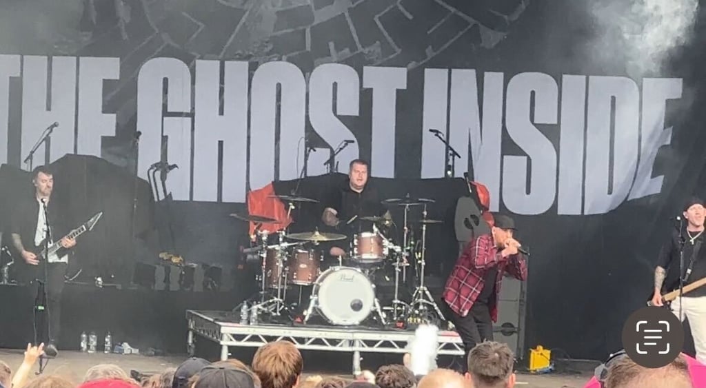 The Ghost Inside band performing concert
