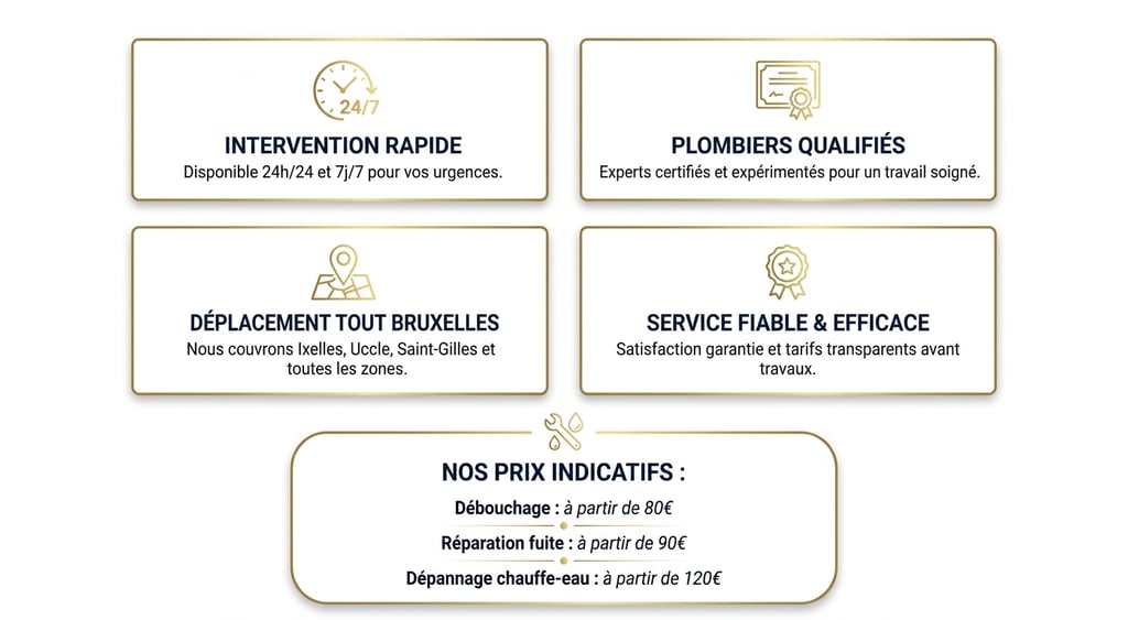 débouchage canalisation et intervention urgente à bruxelles