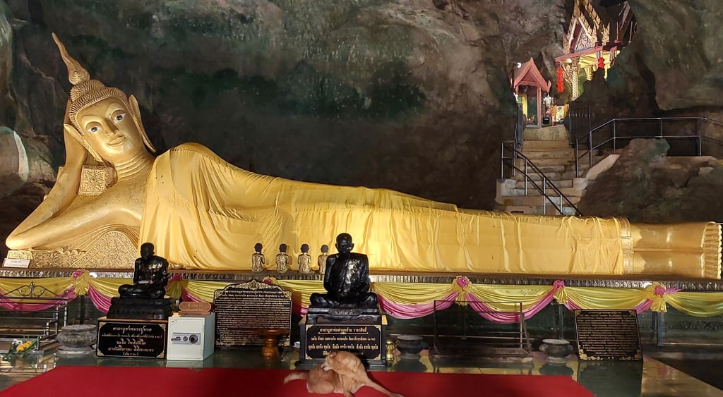 thailand phang nga wat suwan khuha reclining buddha