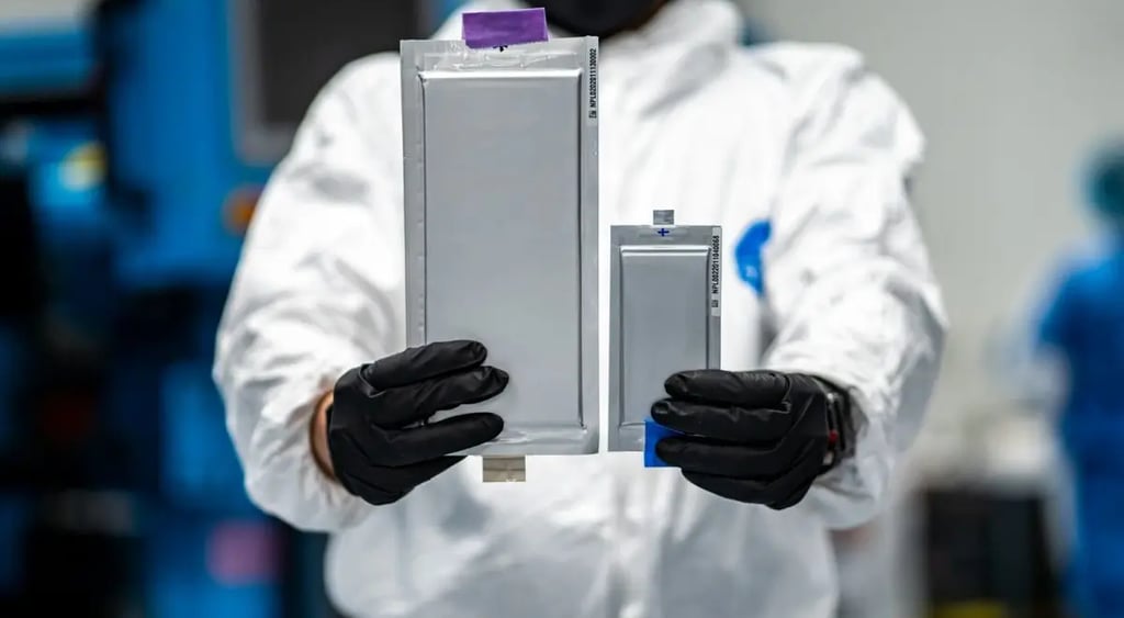 Interior de consola portátil mostrando la nueva batería sólida, analizado por MBTECNIC.