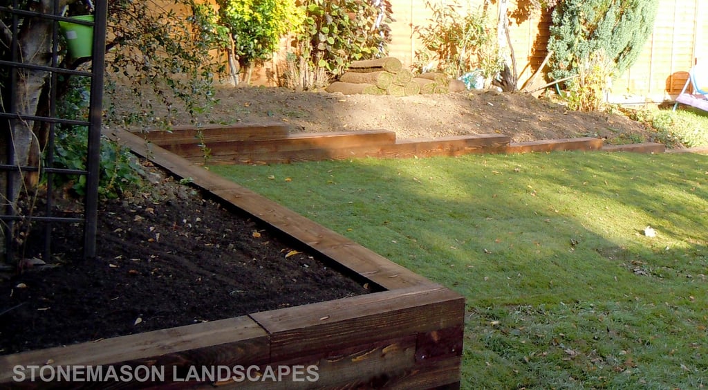 Sleeper Retaining Wall Planter