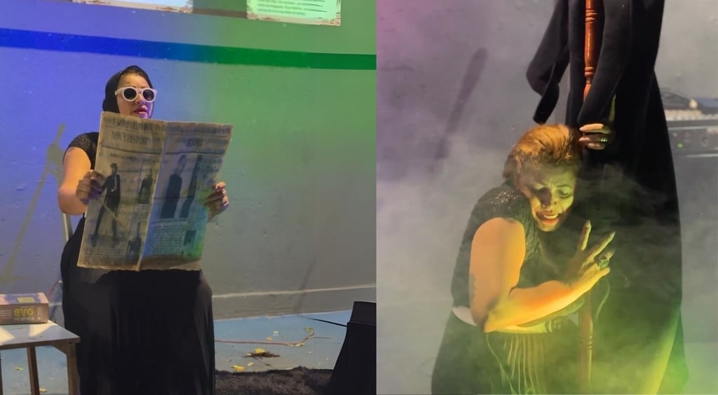 Performance da artista Patricia Soares, que une dança, música e expressão visual.