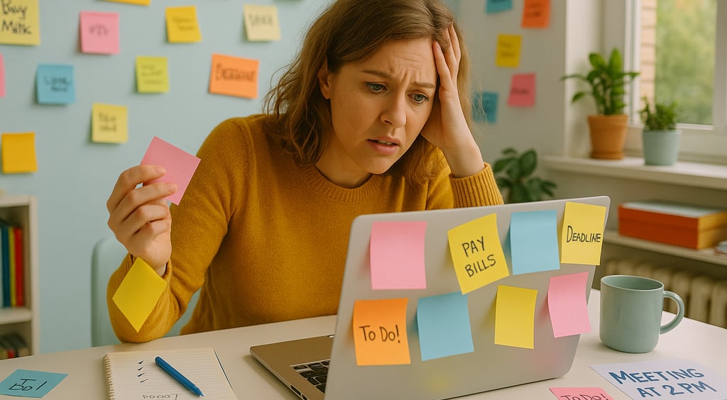 femme débordée et surchargée qui dit oui à trop de demandes