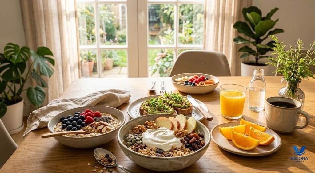 Oats and yogurt are used to make an apple walnut muesli, a healthy breakfast cereal with a high fibe