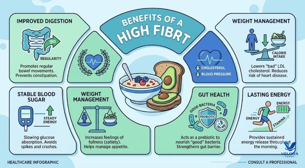 Why a high fibre breakfast is good for digestion and heart health.