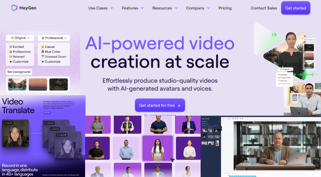 A template with HeyGen AI power video creation at scale