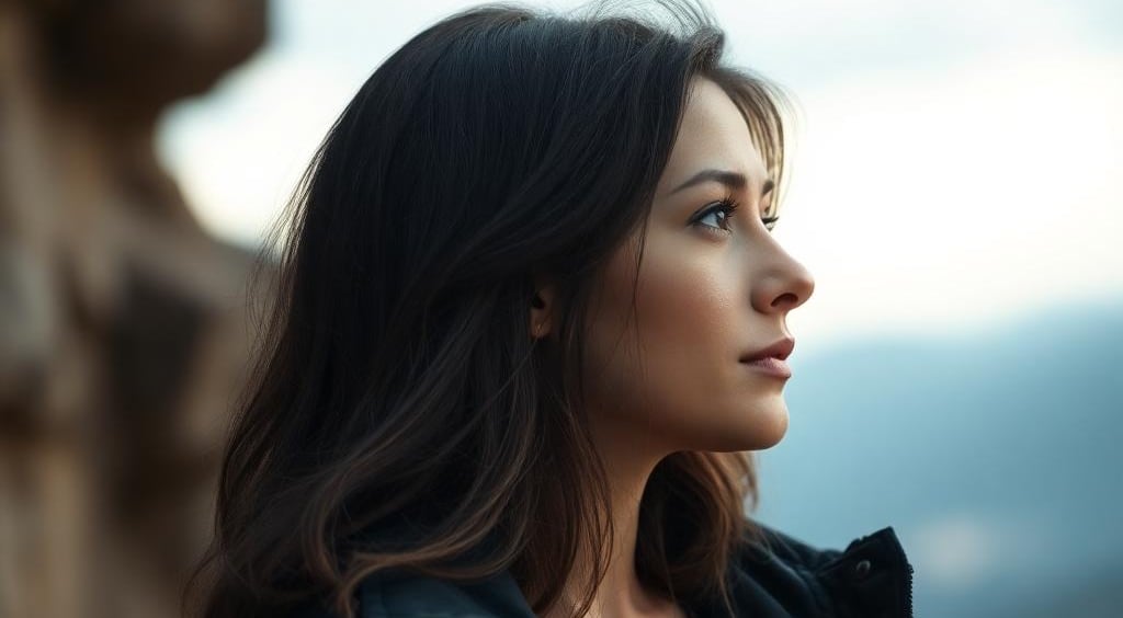 woman looking off into the distance