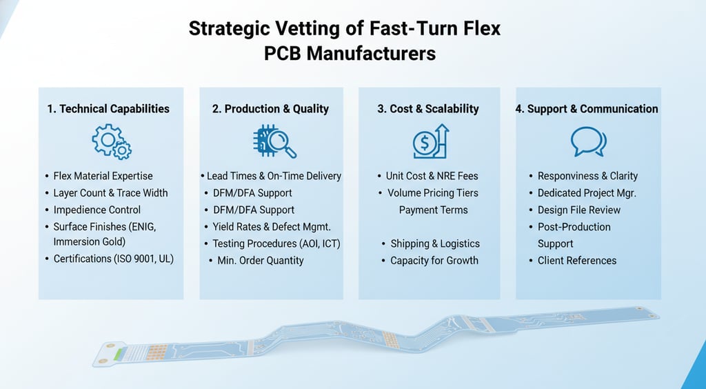 Strategic Vetting of Fast-Turn Flex PCB Manufacturers